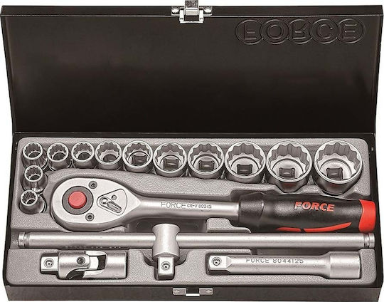 Force Set Ratchet 1\2" 16pcs