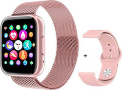 T99 Smartwatch με Παλμογράφο (Ροζ)