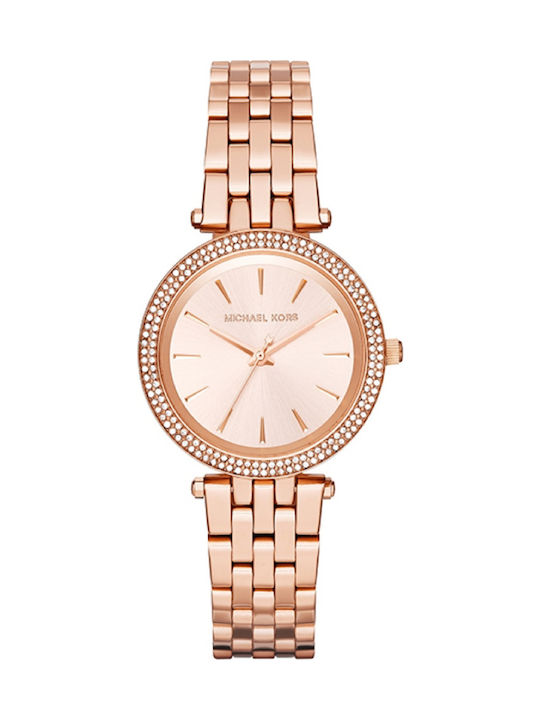 Michael Kors Darci Women's Watch with Pink Gold Metal Bracelet