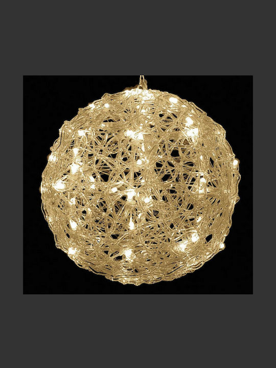 Lianos Illuminated Christmas Plastic Figure Ball White Length 50cm