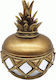 Karvounis Φοντανιέρα Kunststoff 19669-23 mit Deckel 14x14x18cm Gold