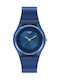 Swatch Sideral Uhr mit Blau Kautschukarmband
