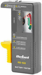 Rebel RB-168 Αναλογικό Battery Tester με Πτυσσόμενη Υποδοχή