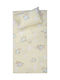 Viopros Kids Duvet Set Semi Double with Pillowcase Evan Yellow 180x240cm