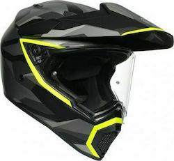 AGV AX-9 Dual Black/Yellow Κράνος Μηχανής On-Off 1540gr με Pinlock