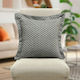 Lino Home Διακοσμητική Μαξιλαροθήκη Karla από 100% Βαμβάκι D. Grey 50x50εκ.