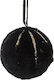 Liberta Christmas Fabric Ball Ornament Black