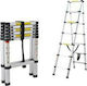 Inox Kiss Telescopic Ladder Aluminum 10 of Steps with Maximum Height 2.9m