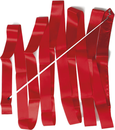 AMILA Rhythmic Gymnastics Ribbon 6m Red 6m