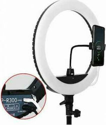 Andowl Ring Lamp Ring Light 26cm 3200 - 5600K with Tripod Floor and Mobile Holder