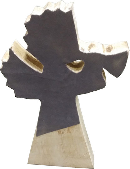 InTheBox Weihnachtliche Holz Figur Cherub Gray 20x20x2.5cm