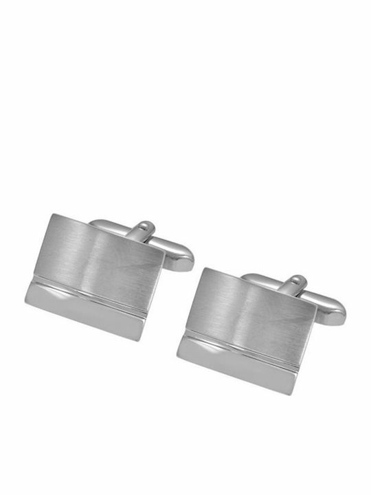 Ascot Manschettenknöpfe aus Stahl in Silber Farbe 61-8020L