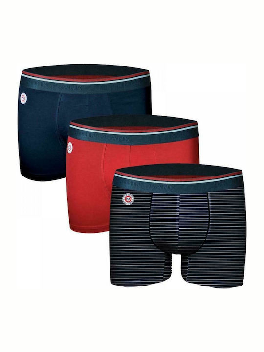Ανδρικά Μποξεράκια Πολύχρωμα με Σχέδια 3Pack