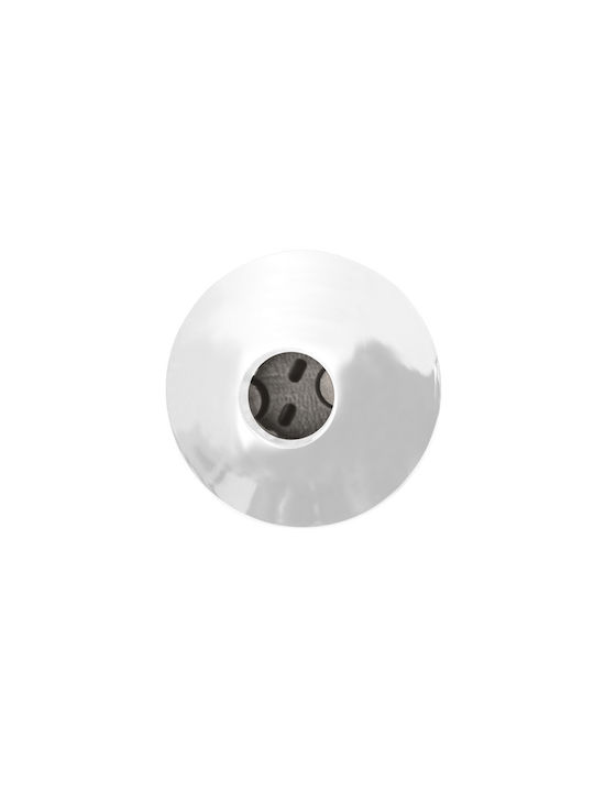 Aca Στρογγυλό Μεταλλικό Χωνευτό Σποτ με Ντουί G4 σε Λευκό χρώμα 3.4x3.4cm