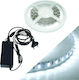 Fos me LED Strip Power Supply 12V with Cold White Light Length 2m and 60 LEDs per Meter with Power Supply