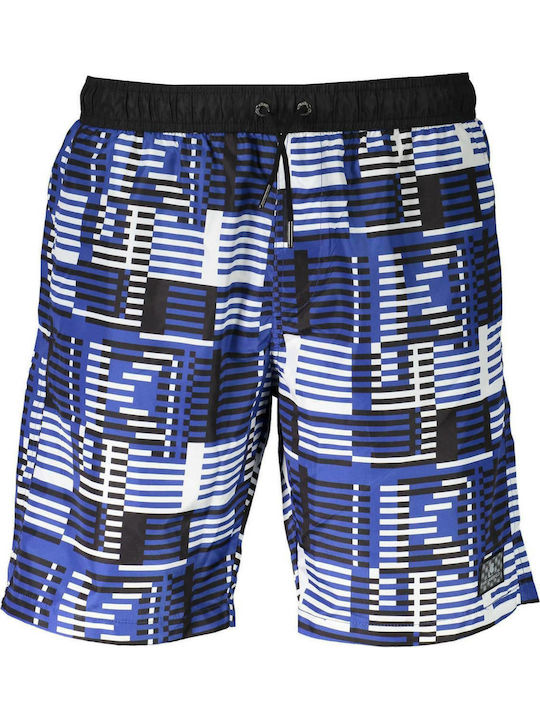 Karl Lagerfeld Men's Swimwear Shorts Navy Blue with Patterns
