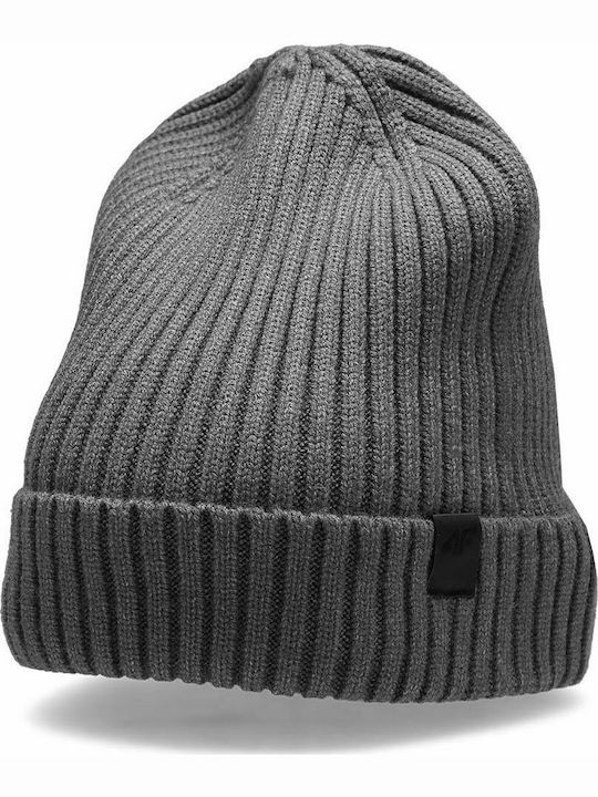 4F Beanie Männer Beanie mit Rippstrick in Blau Farbe