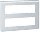 Legrand Mosaic Horizontal Switch Frame 2-Slots Silver Ασημί 2x8 Στοιχείων 079337