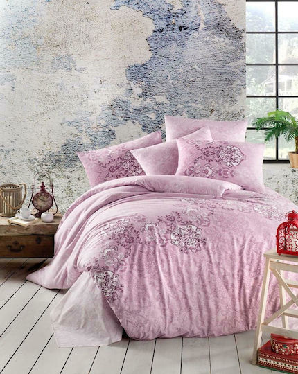 Mc Decor Marfil Σετ Σεντόνια Μονά 170x270εκ. Ροζ (3τμχ)
