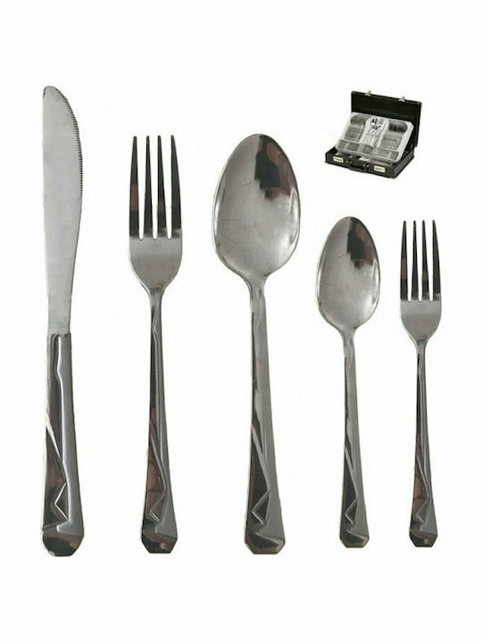 72-Piece Stainless Steel 18/10 Silver Cutlery Set