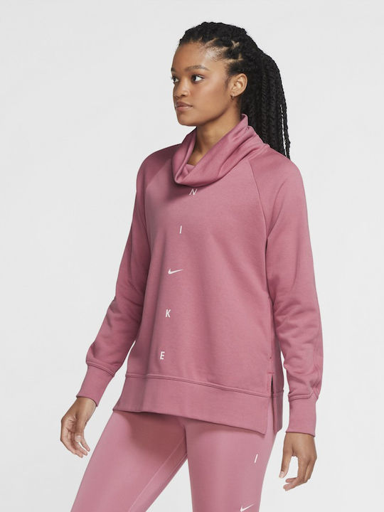 Dri-FIT Get Fit Long Women's Sweatshirt French Terry Pink
