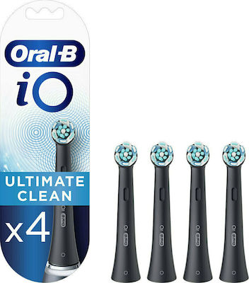 Oral-B iO Ultimate Cleaning Black Ανταλλακτικές Κεφαλές για Ηλεκτρική Οδοντόβουρτσα 328865 4τμχ
