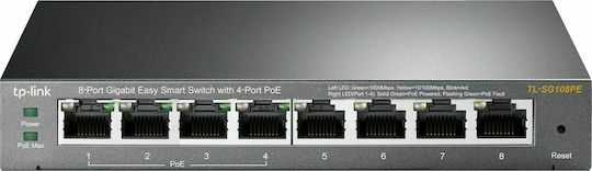 TP-LINK TL-SG108PE Unmanaged L2 PoE Switch with 8 Ethernet Ports