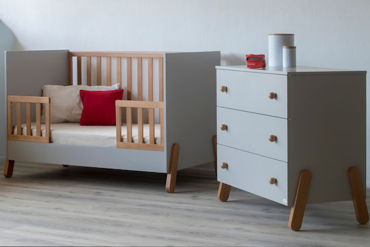 Santa Bebe Flora Комплекти бебешки мебели с Креват и Комод Сив / Бежов 102-424