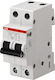 Abb Automatic Circuit Breaker 20A Double-pole AC 70381