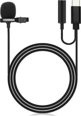 Elektret Mikrofon USB Typ-C Hands-Free Lavalier Revers Journalistisch USB-C JH-042-A