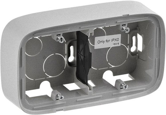 Legrand Valena Allure Switch Box Wall-mounted 2 Positions Aluminum in Gray Color 755572