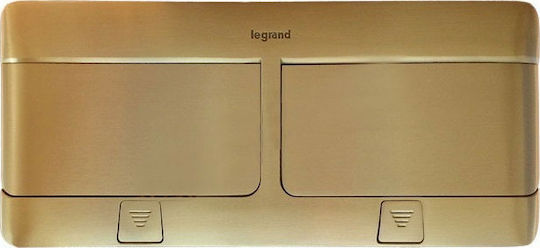 Legrand Mosaic Flush Electrical Box Pop-up 6 Element Brass in Copper Color
