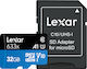 Lexar High-Performance 633x microSDHC 32GB Class 10 U3 V30 A2 UHS-I με αντάπτορα