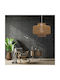 GloboStar Jenson Ceiling Light Brown Boho Grid with E27 Socket 33x35x35cm