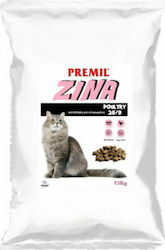 Premil Zina Dry Food for Adult Cats with Chicken 15kg