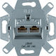 Hager Uae Mecanism Dublu Prize De Rețea Și Telefon RJ45/RJ11 Tip Cat6 4587