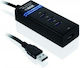 iBox Hub 4 Θυρών USB 2.0 με σύνδεση USB-A