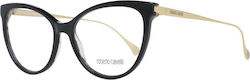 Roberto Cavalli Eyeglass Frame Butterfly Black RC5115 005