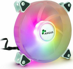 Argus RS-061 RGB Case Fan 120mm με Σύνδεση 4-Pin PWM Λευκό