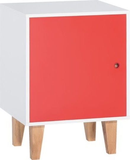 Konzept Kinder Nachttisch Hölzernes Rotes 53.4x45x71.3cm
