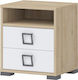 Wooden Kids Bedside Table NS2 Beech-White 44x37x50cm