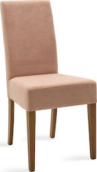 Ditta Dining Room Fabric Chair Σάπιο Μήλο / Καρυδί 45x58x96cm