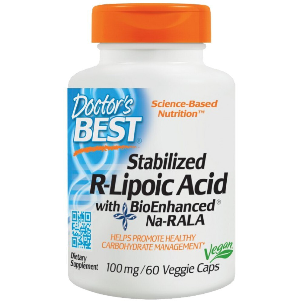 Doctor's Best Stabilized R-Lipoic Acid with BioEnhanced Na-RALA 100mg ...