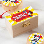 Christening Favor with Box Σεντούκι Mickey made of Wood 48pcs