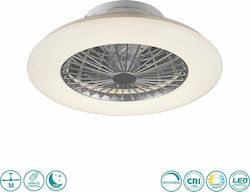 Trio Lighting Stralsund Ceiling Fan 50cm with Light Fixture Titan