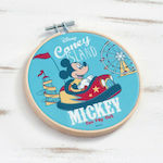 Bombonieră de Botez cu Ornament Τελάρο Mickey din Lemn 48buc