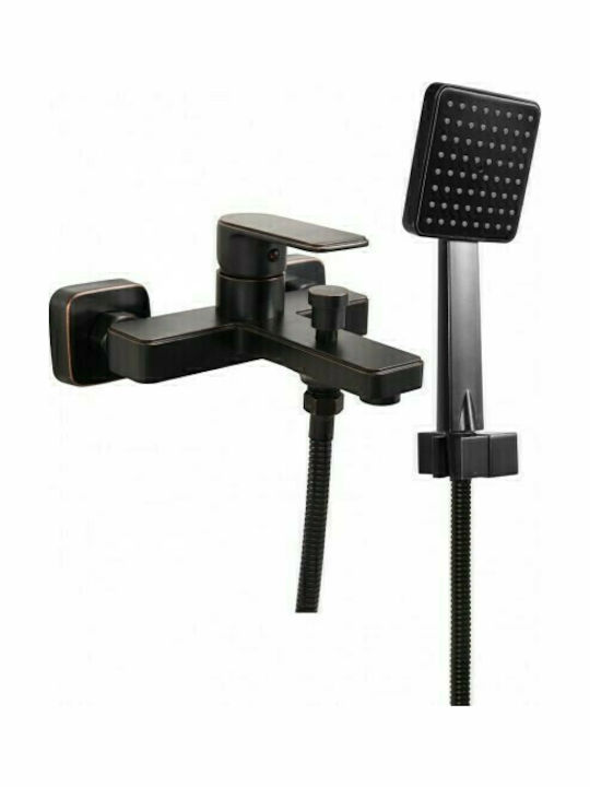 Fala Mixing Retro Bathtub Shower Faucet Complete Set Black