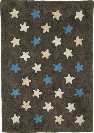 Baby Adventure Stars Kinder Teppich Sterne Braun 120x170cm