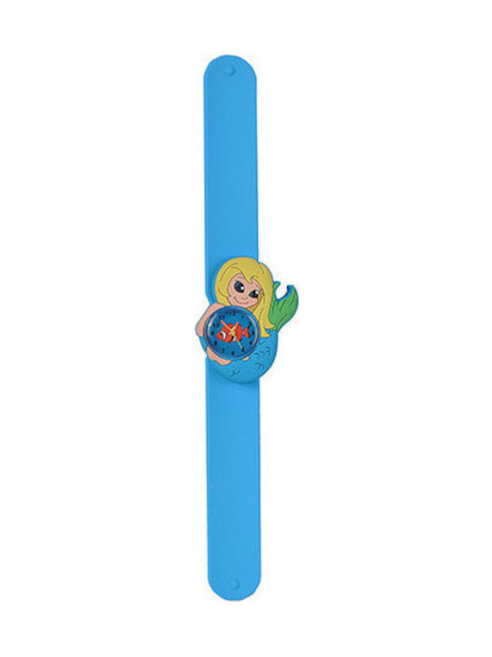 Wild Republic Kids Analog Watch Slap Mermaid with Rubber/Plastic Strap Blue