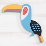 Christening Favor with Decorative Item Κρεμαστό Τοίχου Toucan made of Wood